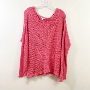 America Eagle Open Knit Pink Sweater
